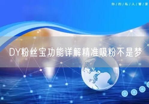 DY粉丝宝功能详解精准吸粉不是梦