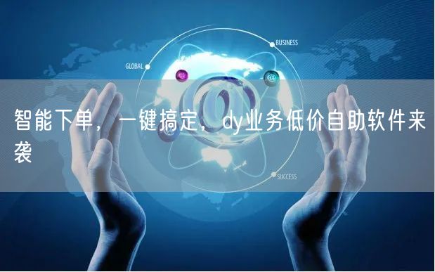 智能下单，一键搞定，dy业务低价自助软件
