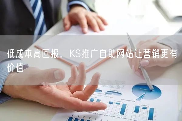 低成本高回报，KS推广自助网站让营销更有