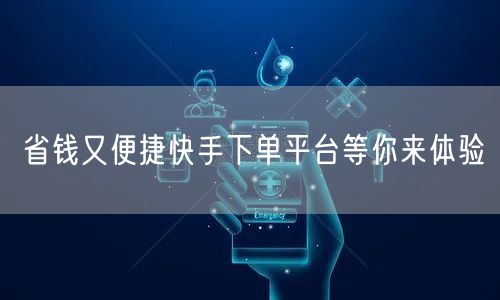 省钱又便捷快手下单平台等你来体验