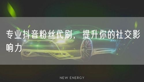 专业抖音粉丝代刷，提升你的社交影响力