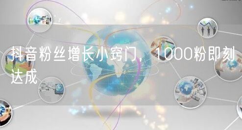 抖音粉丝增长小窍门，1000粉即刻达成