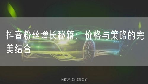 抖音粉丝增长秘籍：价格与策略的完美结合
