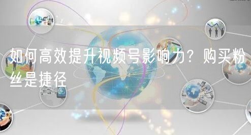 如何高效提升视频号影响力？购买粉丝是捷径