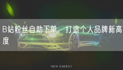 B站粉丝自助下单，打造个人品牌新高度