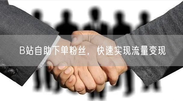 B站自助下单粉丝，快速实现流量变现