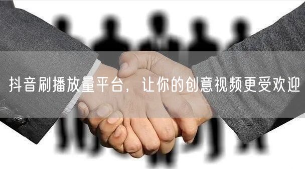 抖音刷播放量平台，让你的创意视频更受欢迎