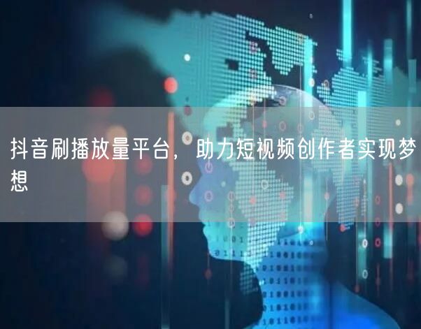 抖音刷播放量平台，助力短视频创作者实现梦