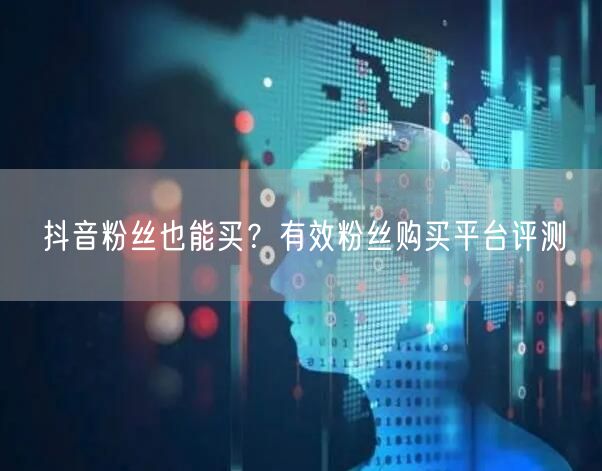 抖音粉丝也能买？有效粉丝购买平台评测