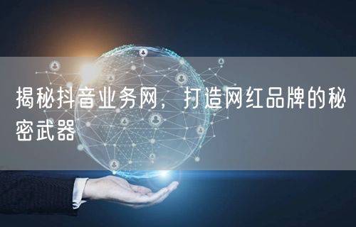 揭秘抖音业务网，打造网红品牌的秘密武器