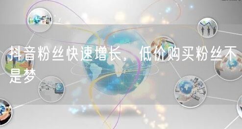 抖音粉丝快速增长，低价购买粉丝不是梦