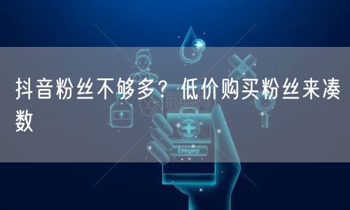 抖音粉丝不够多？低价购买粉丝来凑数