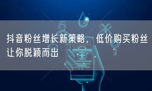 抖音粉丝增长新策略，低价购买粉丝让你脱颖