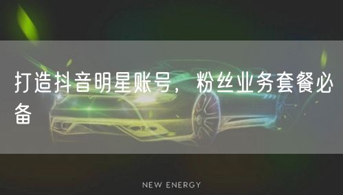 打造抖音明星账号，粉丝业务套餐必备