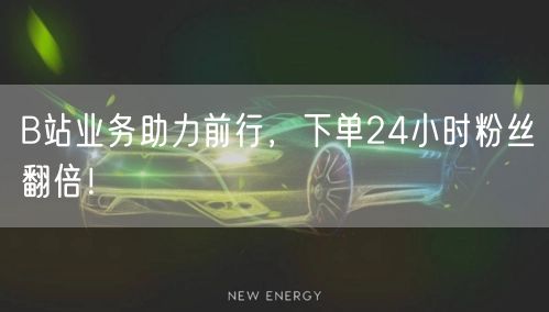 B站业务助力前行，下单24小时粉丝翻倍！