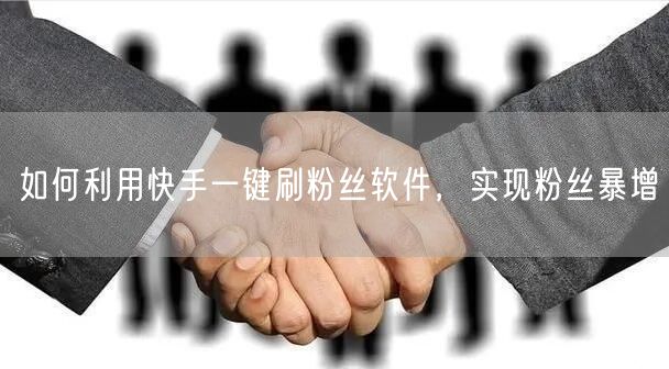 如何利用快手一键刷粉丝软件，实现粉丝暴增
