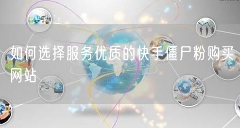 如何选择服务优质的快手僵尸粉购买网站