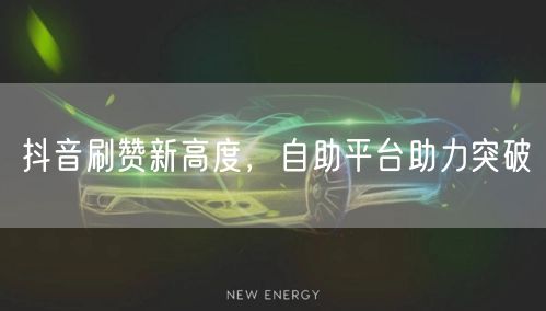 抖音刷赞新高度，自助平台助力突破