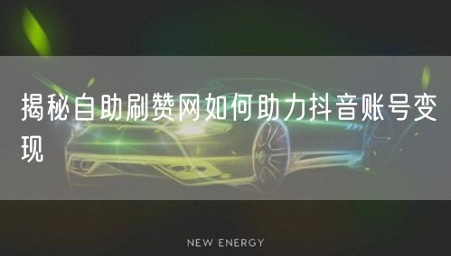 揭秘自助刷赞网如何助力抖音账号变现