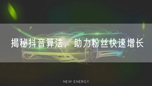 揭秘抖音算法，助力粉丝快速增长