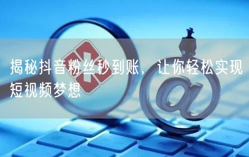 揭秘抖音粉丝秒到账，让你轻松实现短视频梦