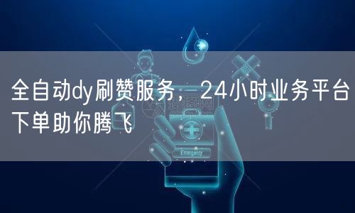 全自动dy刷赞服务，24小时业务平台下单