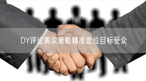 DY评论购买策略精准定位目标受众