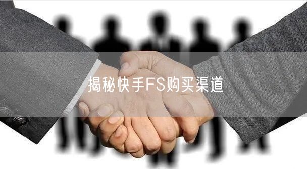 揭秘快手FS购买渠道