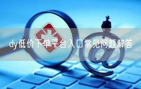 dy低价下单平台入口常见问题解答