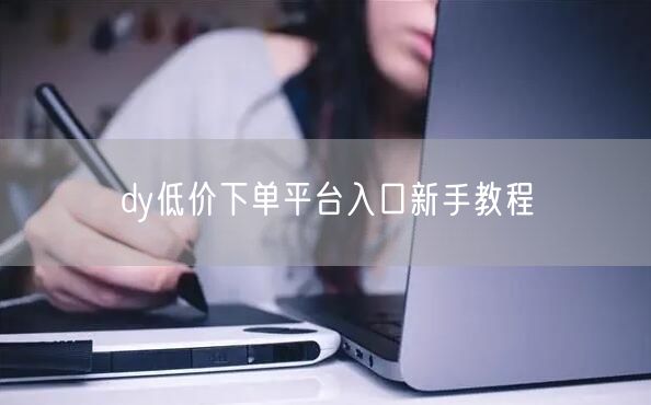 dy低价下单平台入口新手教程