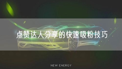 点赞达人分享的快速吸粉技巧