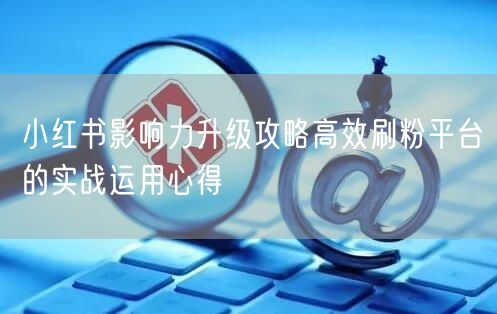 小红书影响力升级攻略高效刷粉平台的实战运