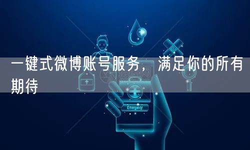 一键式微博账号服务，满足你的所有期待
