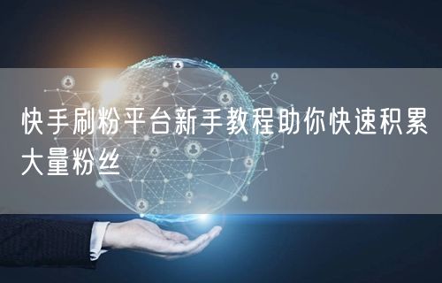 快手刷粉平台新手教程助你快速积累大量粉丝
