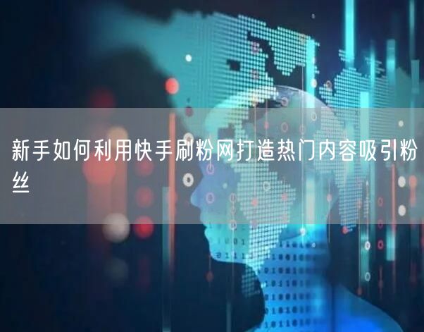 新手如何利用快手刷粉网打造热门内容吸引粉