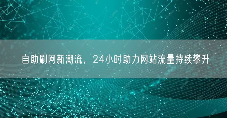 自助刷网新潮流，24小时助力网站流量持续