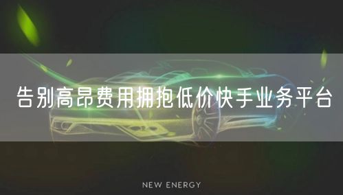 告别高昂费用拥抱低价快手业务平台