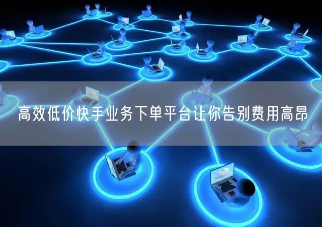 高效低价快手业务下单平台让你告别费用高昂