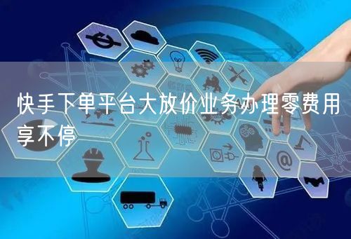 快手下单平台大放价业务办理零费用享不停