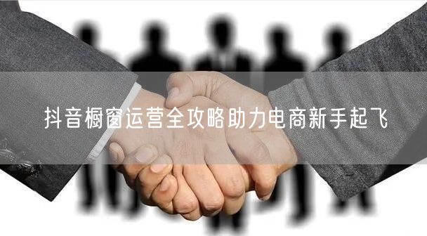 抖音橱窗运营全攻略助力电商新手起飞