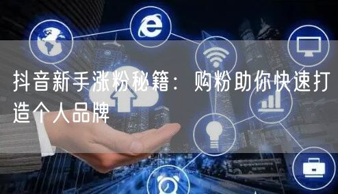 抖音新手涨粉秘籍：购粉助你快速打造个人品