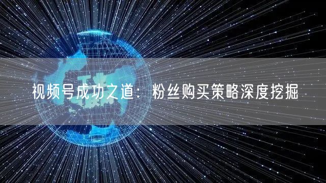 视频号成功之道:粉丝购买策略深度挖掘