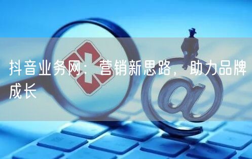 抖音业务网：营销新思路，助力品牌成长